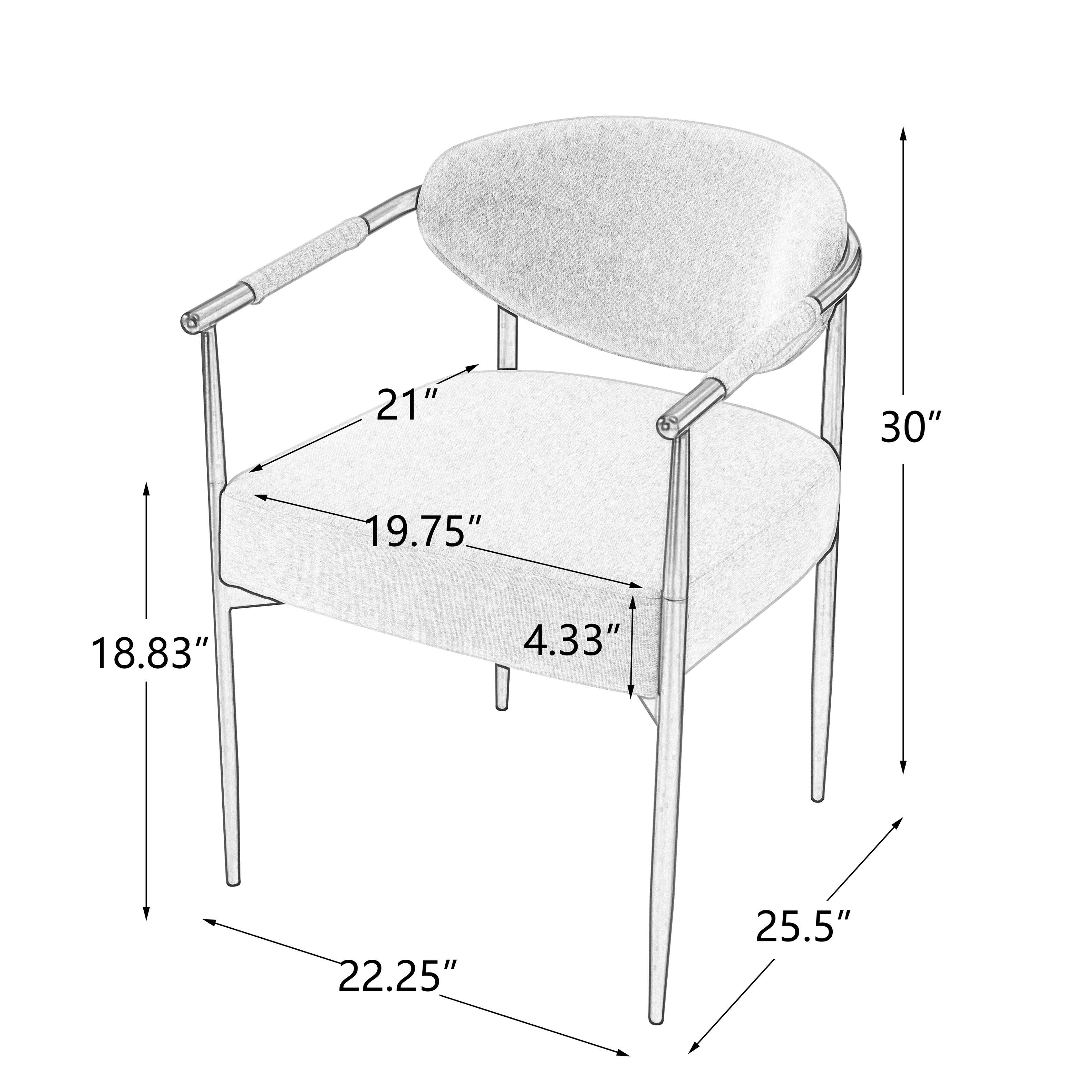 21"  
30"  
19.75"  
18.83"  
4.33"  
22.25"  
25.5"
