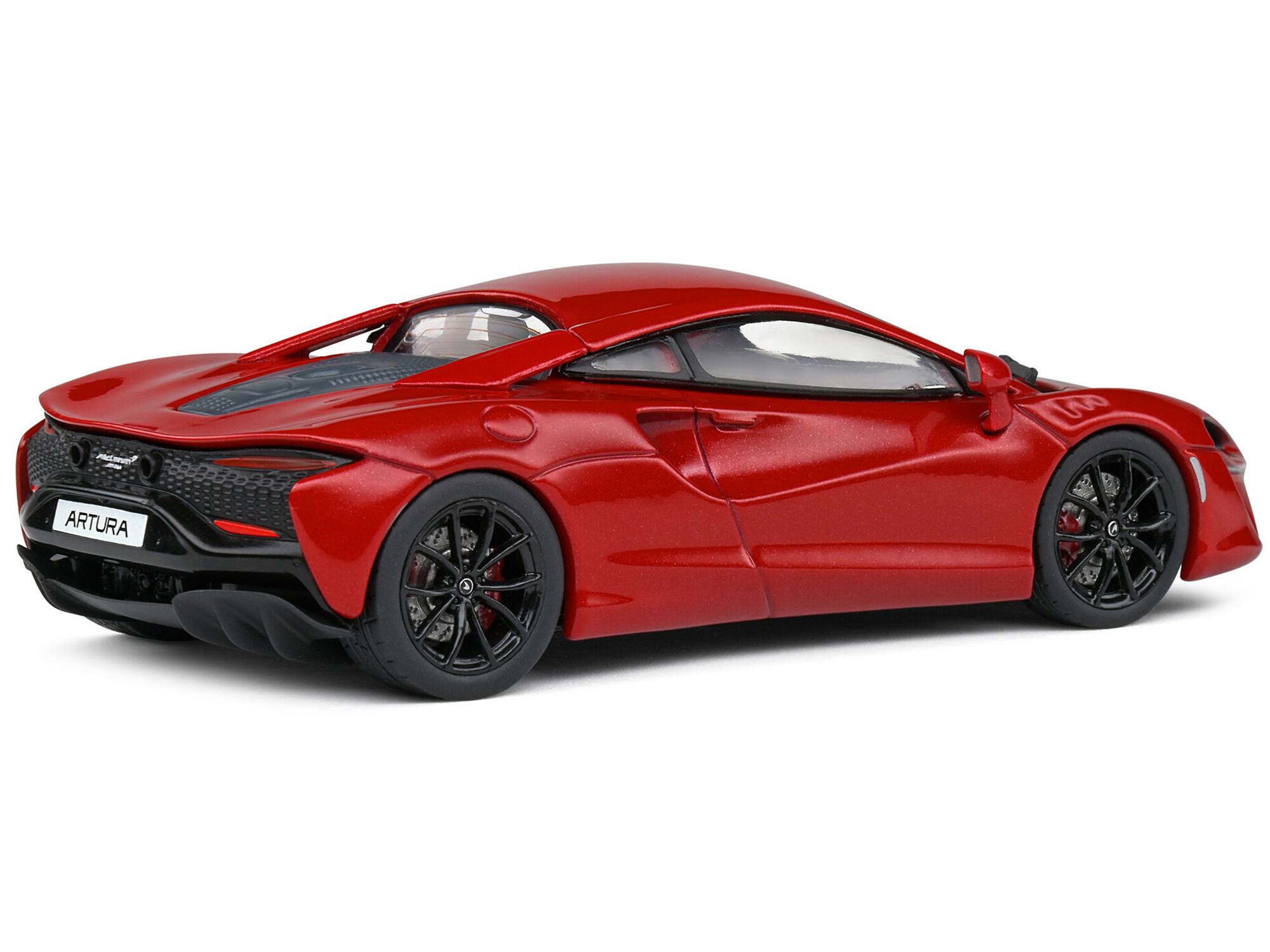 Left. Solido - McLaren Artura Hybrid Supercar Amaranth Red Metallic 1/43 Diecast Model Car by Solido - Red Metallic.