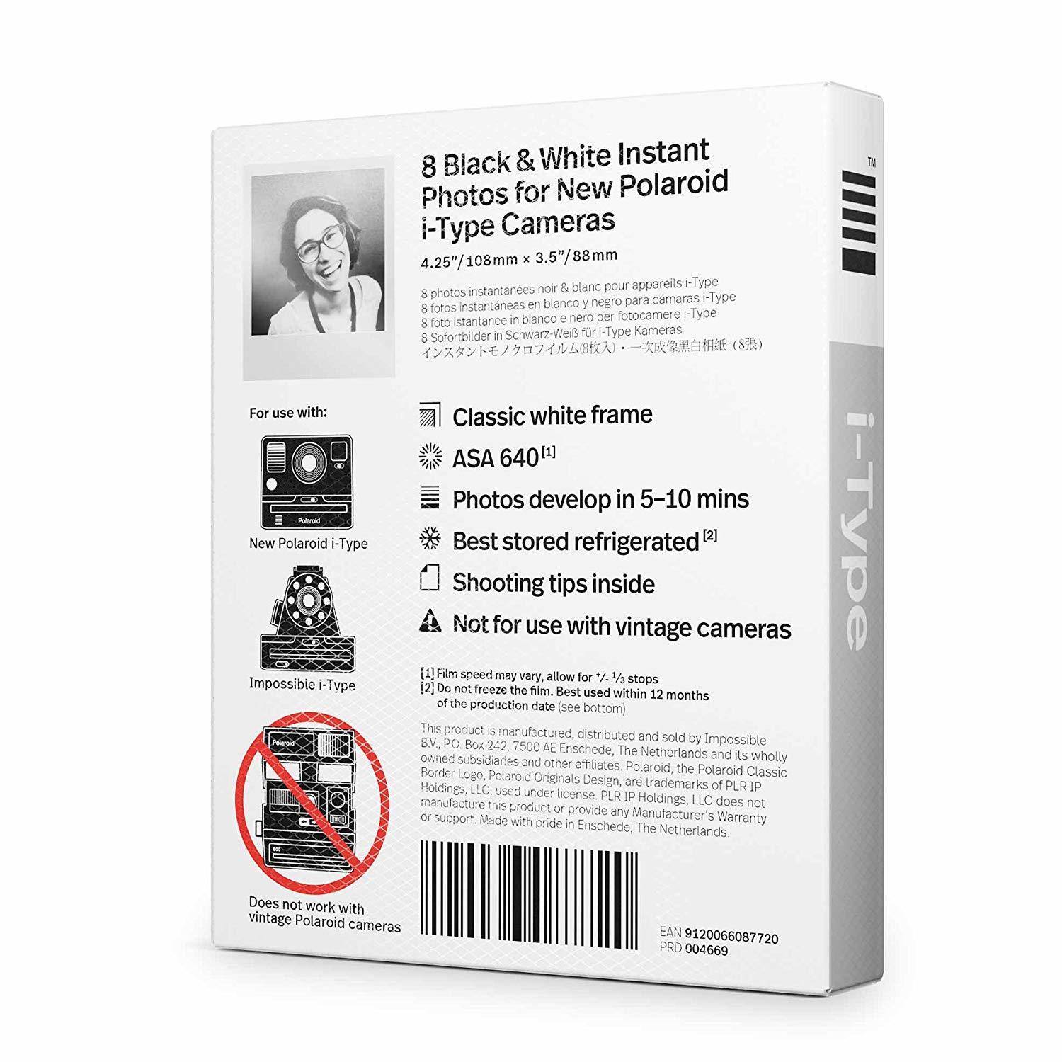 Polaroid Originals Standard B&W Instant Film for i Type Cameras (40 ...