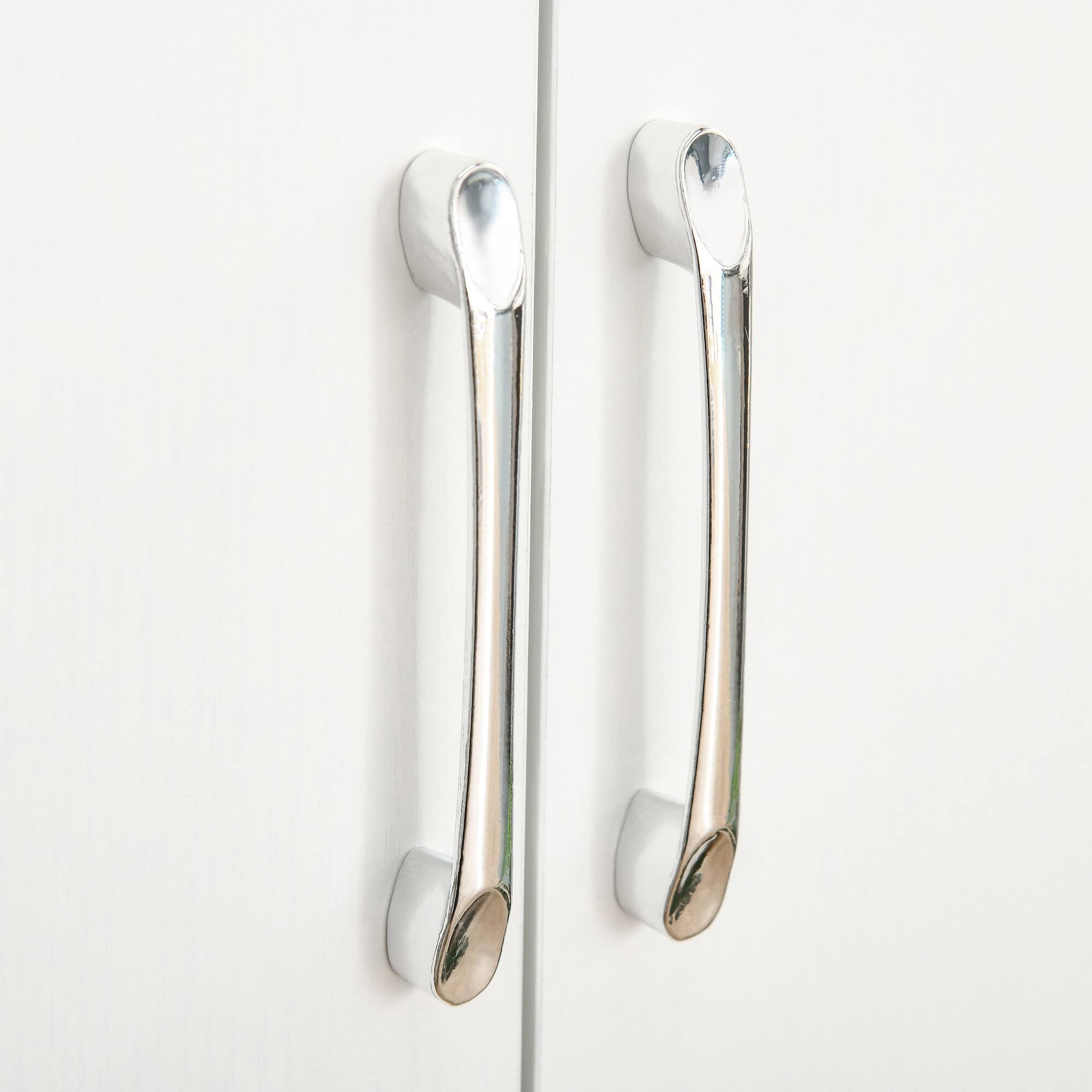 Alt View 8. Homcom - Industrial Kitchen Pantry Cabinet with 4 Doors and Storage Shelves, Freestanding Storage Cabinet - White.