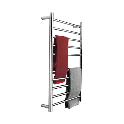 Front. Pursonic - Pursonic Stainless Steel Free Standing Towel Warmer - Silver.