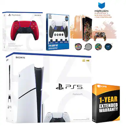 - PlayStation SONY
- DualSense™
- FPS GRIP KIT
- mighty skins
- PLAYSTATION®5 SLIM DISC EDITION + ONE CONTROLLER
- SONY
- PlayStation®5
- 1-YEAR EXTENDED WARRANTY
- 4K 120 FPS
- HDR