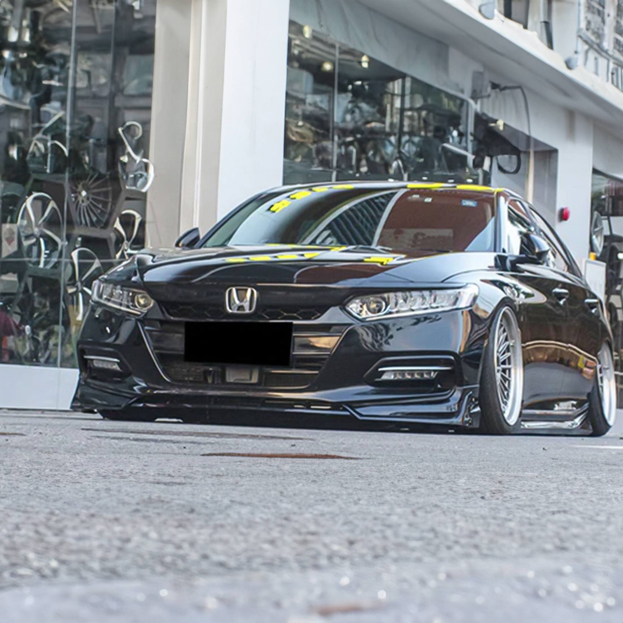 Alt View 5. AMERICAN MODIFIED - AMERICAN MODIFIED 2018 to 2020 Honda Accord Aerodynamic Front Lip Spoiler, Black - Black.