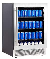 Electactic - 46 Bottle Wine Cooler, 24 Inch, 36-64℉, Built-in - Steel