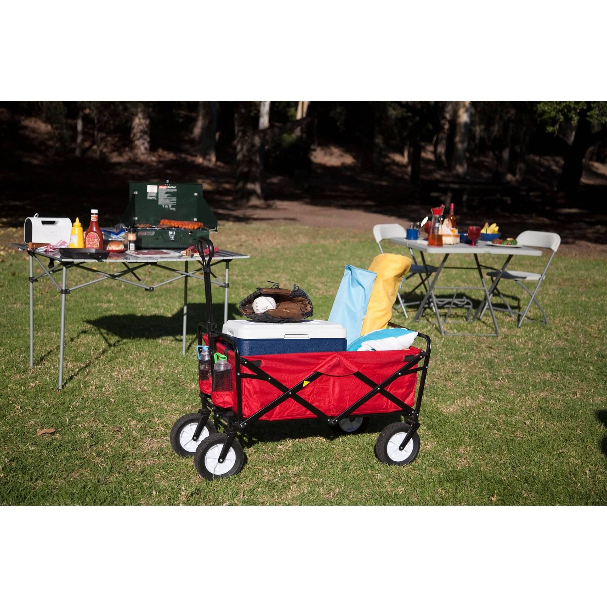 Alt View 7. Mac Sports - Mac Sports Collapsible Folding Outdoor Utility Garden Camping Wagon Cart, Blue - Solid Blue.