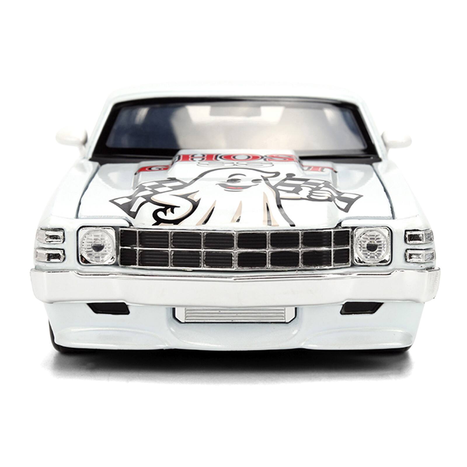 Alt View 5. Jada - 1971 Chevrolet Chevelle SS "Ghost SS" White with Graphics "Bigtime Muscle" Series 1/24 Diecast Model Car by Jada.