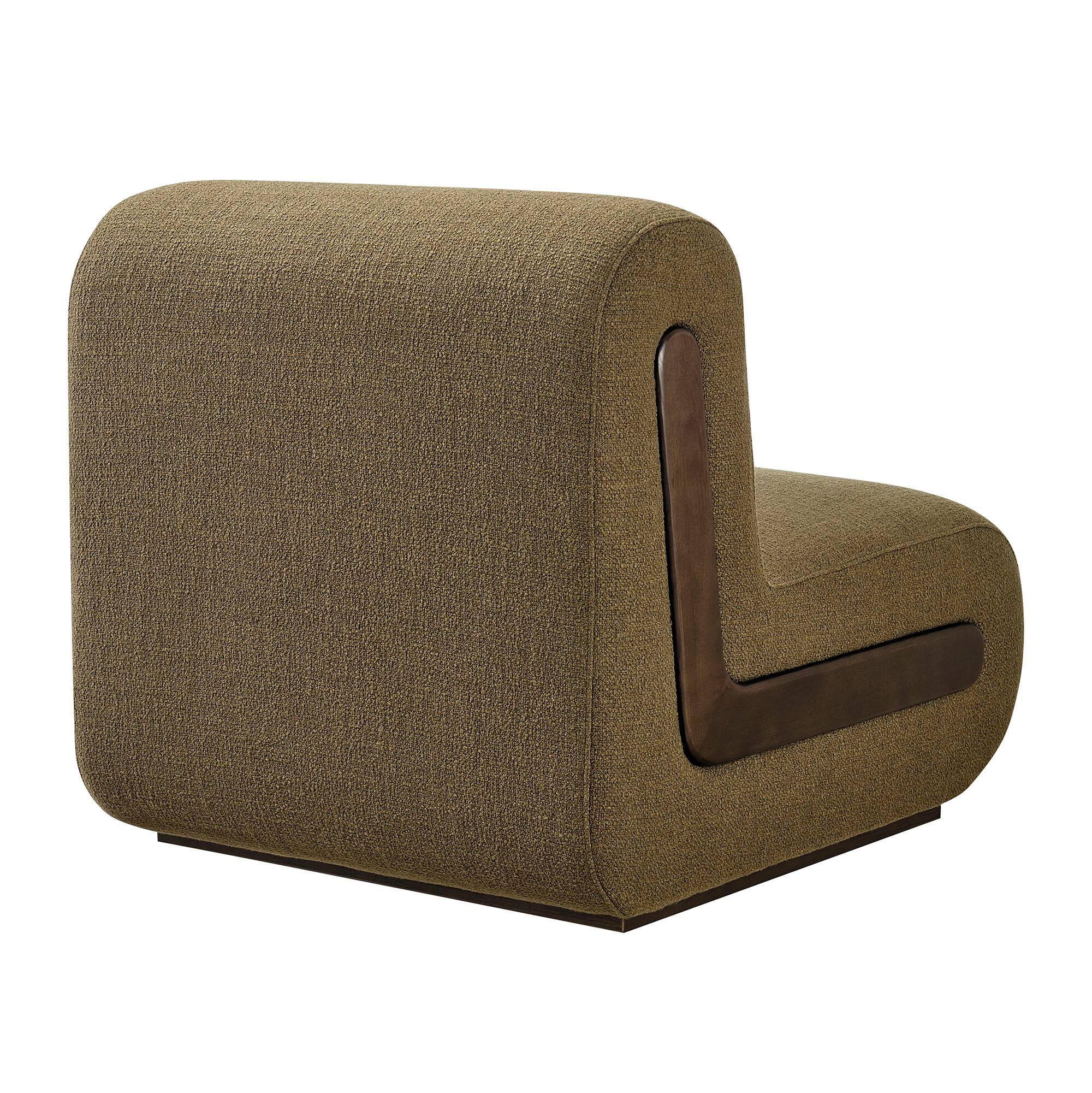 Alt View 3. Modway - Denby Linen Blend Accent Chair by Modway - Olive.