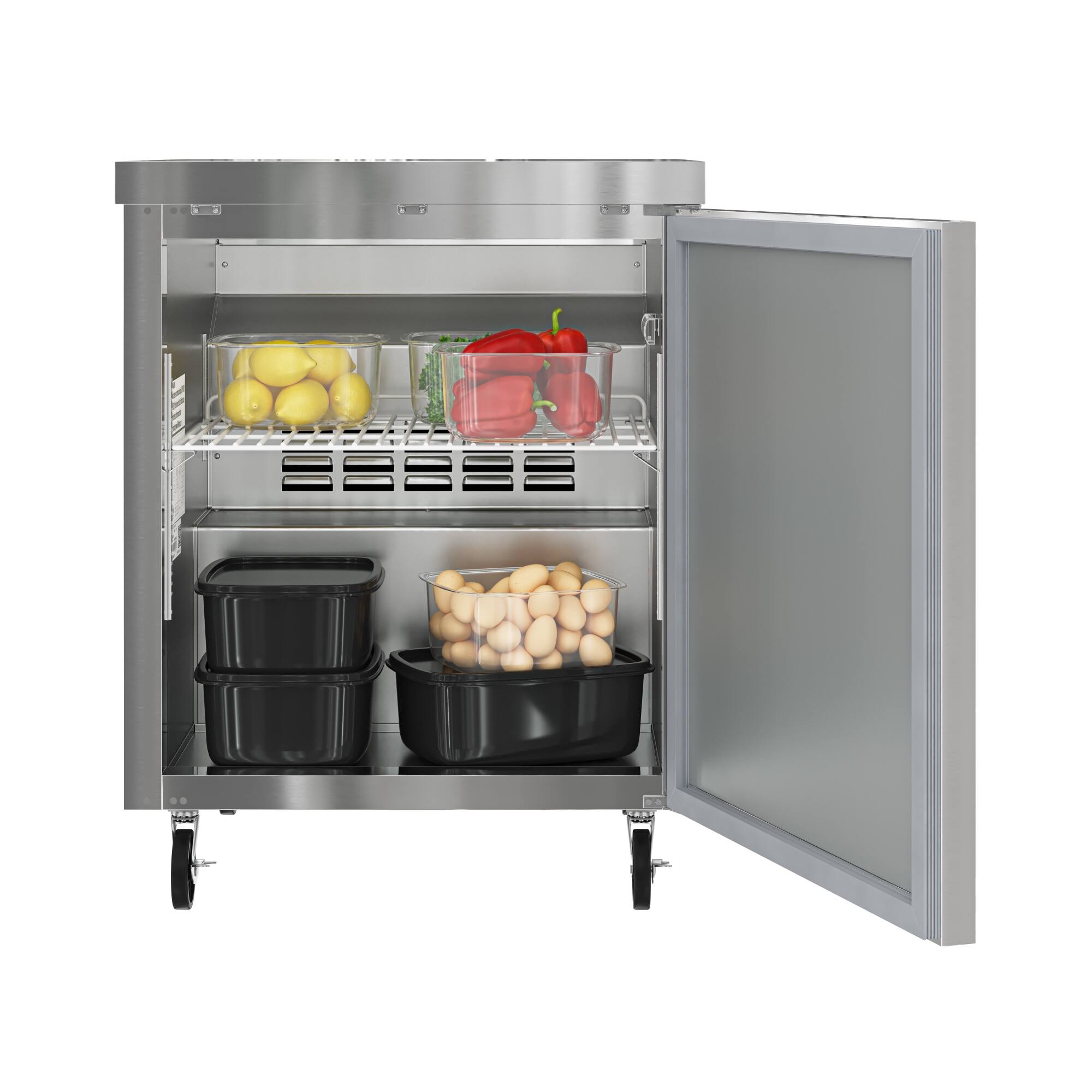 Alt View 1. Koolmore - 27 in. One Door Commercial Undercounter Refrigerator 5 cu. ft. in Stainless-Steel (KM-UCR-1DSS) - Stainless-Steel.