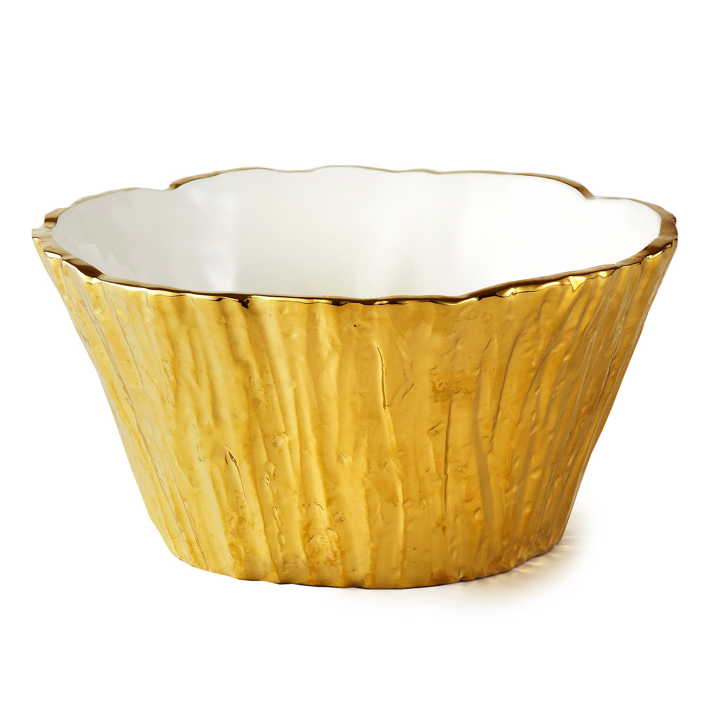 "Jiallo - Botanic Collection Titanium Porcelain tree bark bowl 8"" Gold - Color: Gold" price history on PriceWatchPro