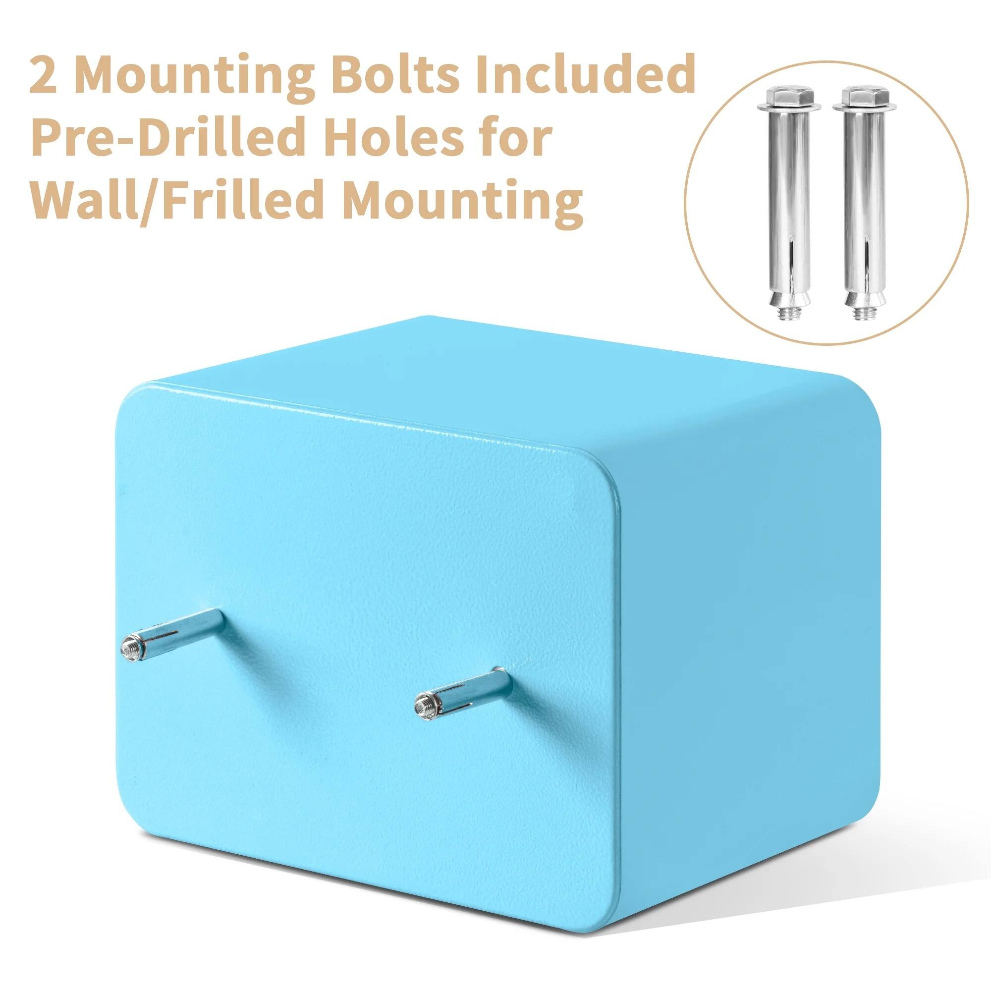 2 Mounting Bolts Included  
Pre-Drilled Holes for Wall/Frilled Mounting