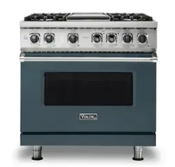 Viking - 36-Inch Dual Fuel Freestanding Range - Squall - Front_Zoom