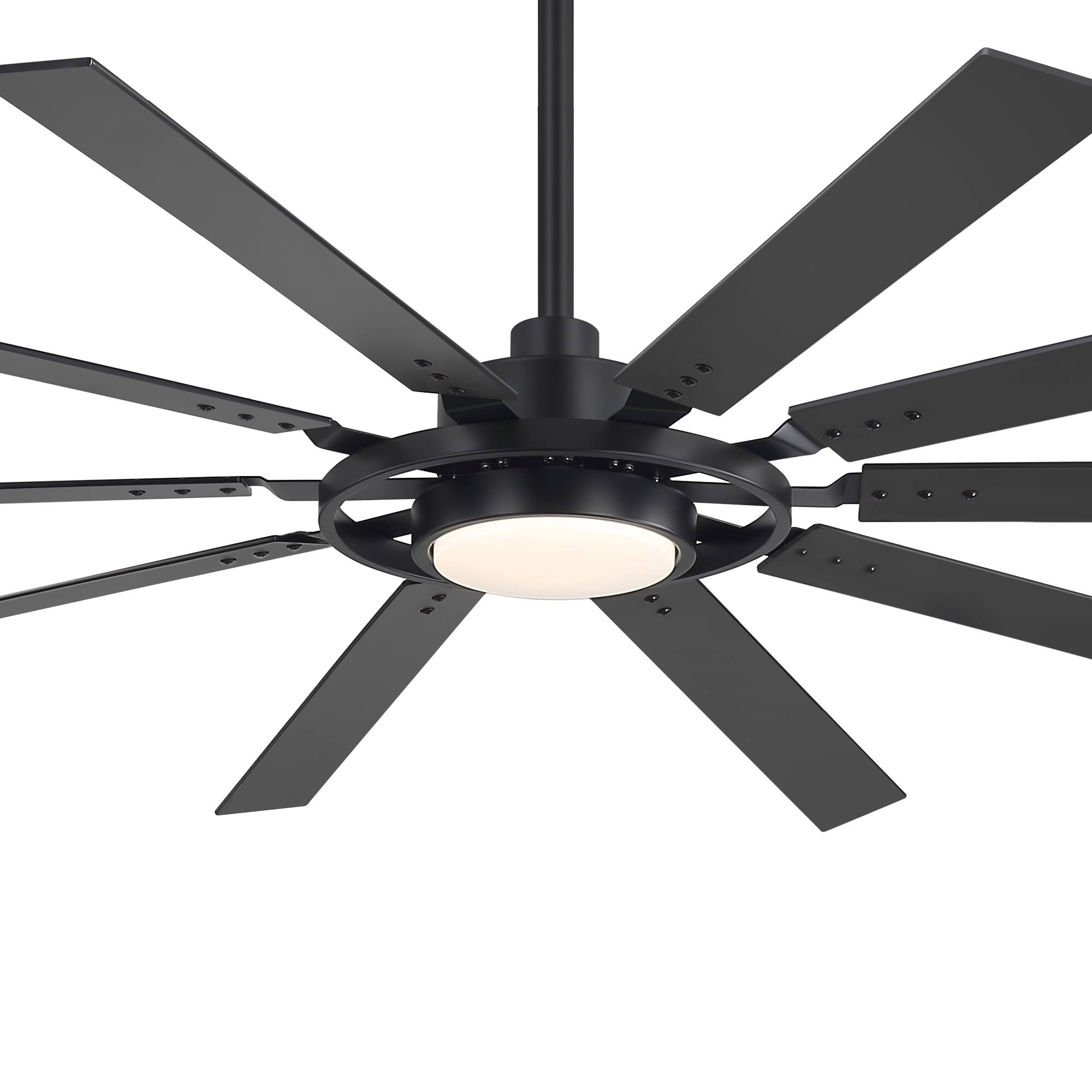 Breezary 72 Inch 10 Blade LED Ceiling Fan DC Motor 3 Color Light