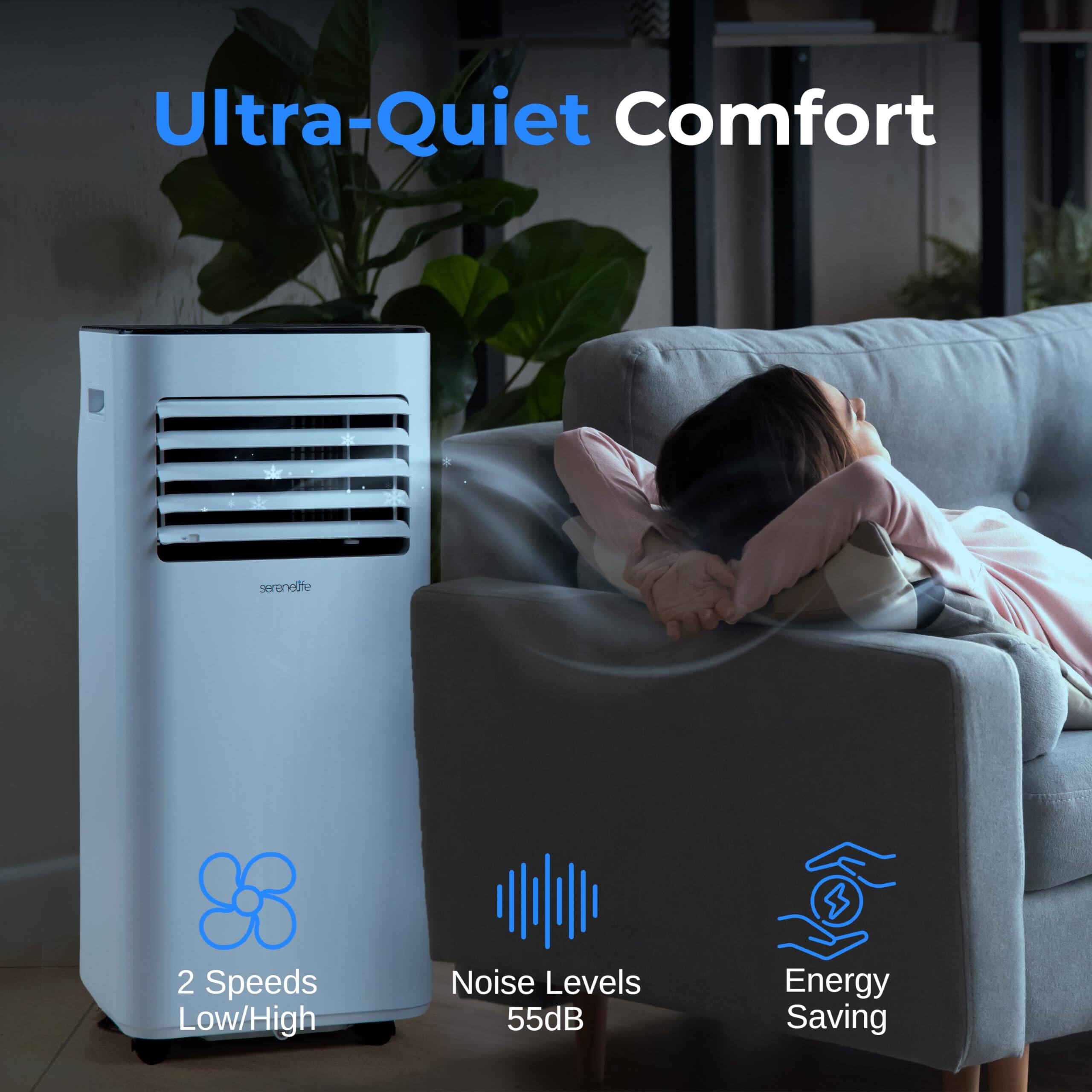 Ultra-Quiet Comfort  
2 Speeds Low/High  
Noise Levels 55dB  
Energy Saving