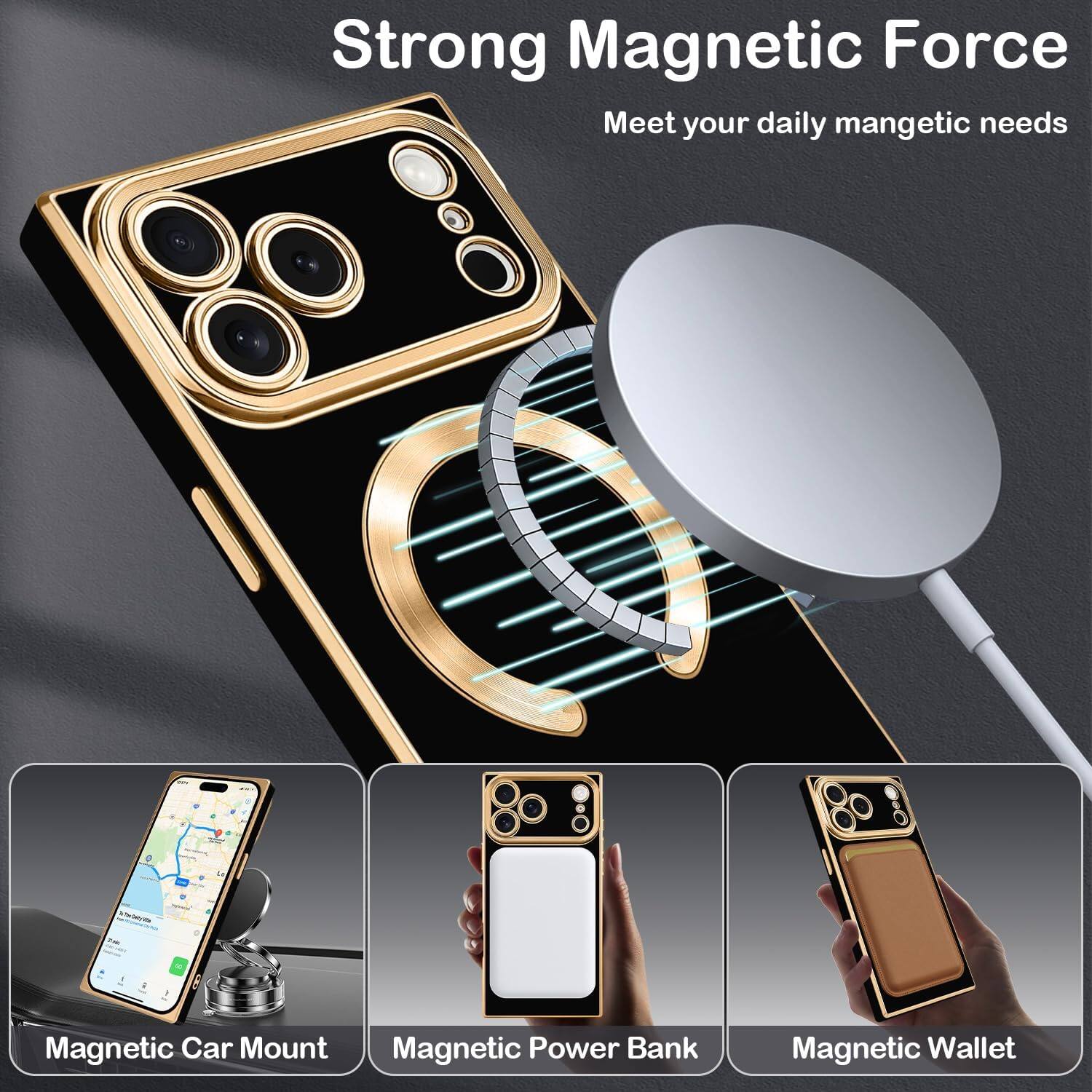 Strong Magnetic Force  
Meet your daily magnetic needs  

- Magnetic Car Mount  
- Magnetic Power Bank  
- Magnetic Wallet