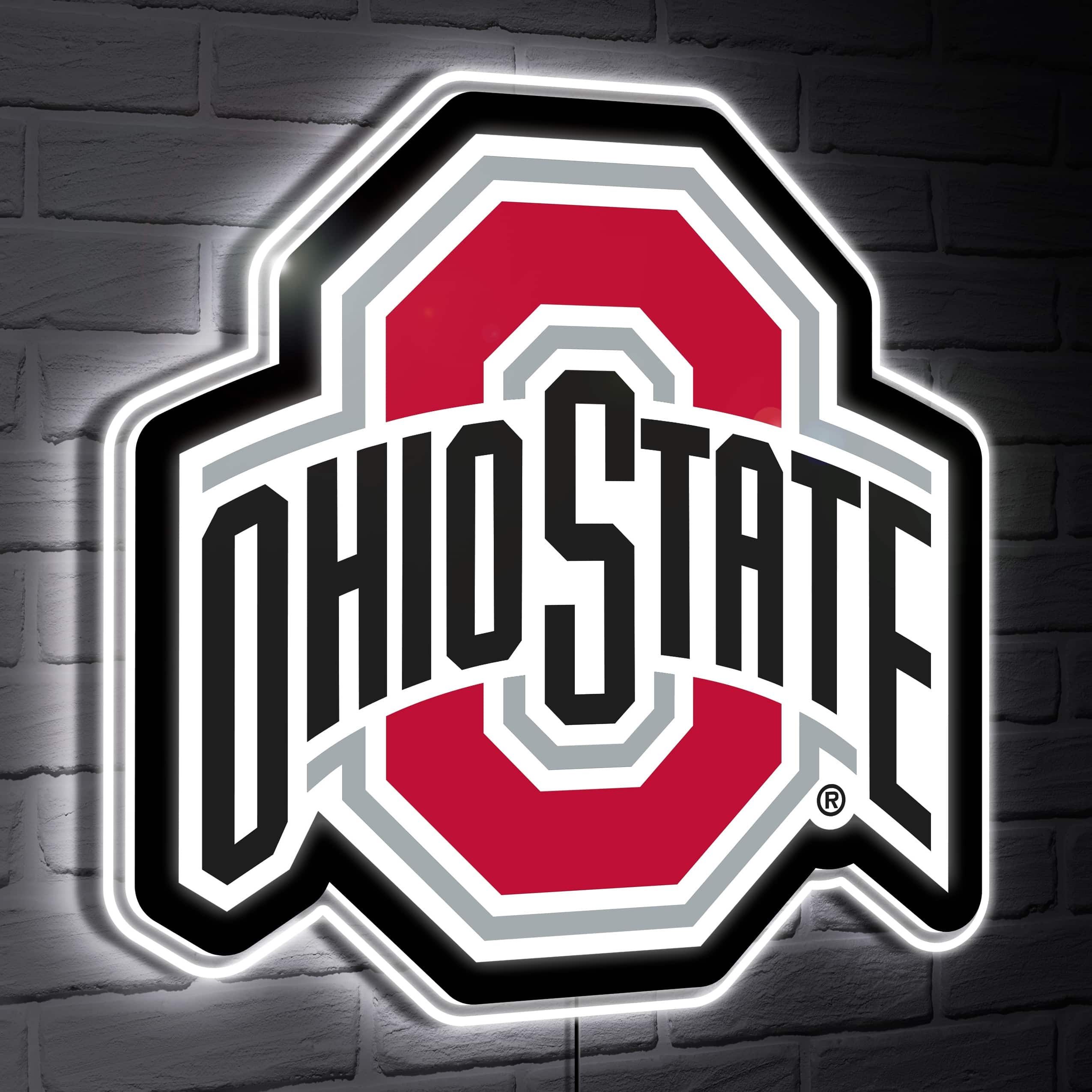 Evergreen Enterprises - Ohio State Buckeyes LED Team Logo Shaped Lighted Wall Sign - Multicolor