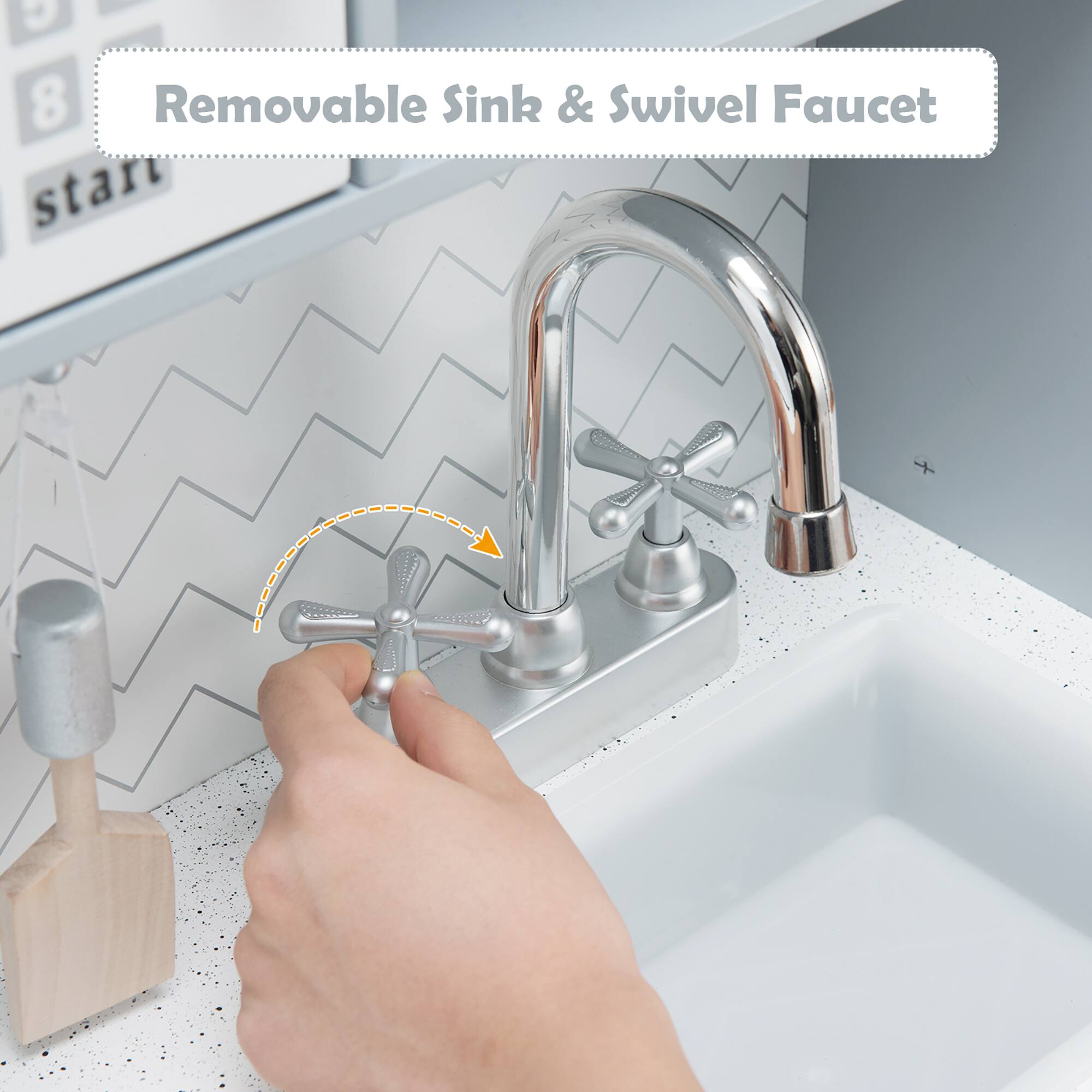 Removable Sink & Swivel Faucet