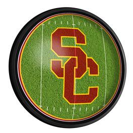 The Fan-Brand - USC Trojans Football 18'' Round Slimline Illuminated Wall Sign - Multicolor
