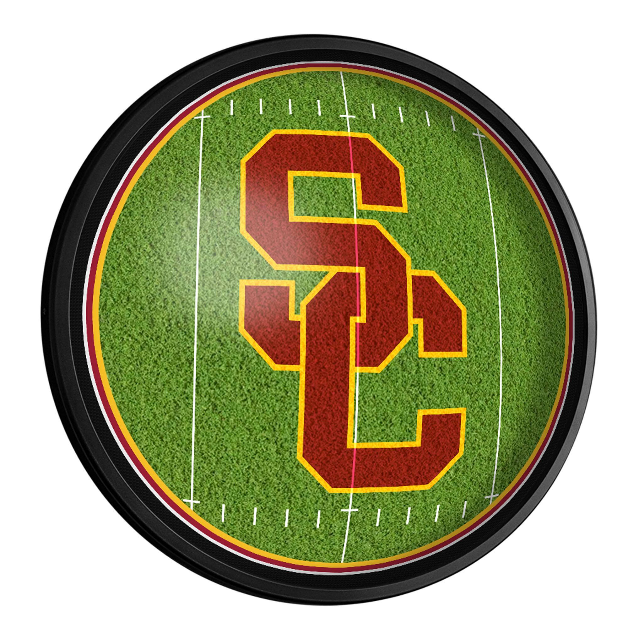 USC Trojans Football 18'' Round Slimline Illuminated Wall Sign
