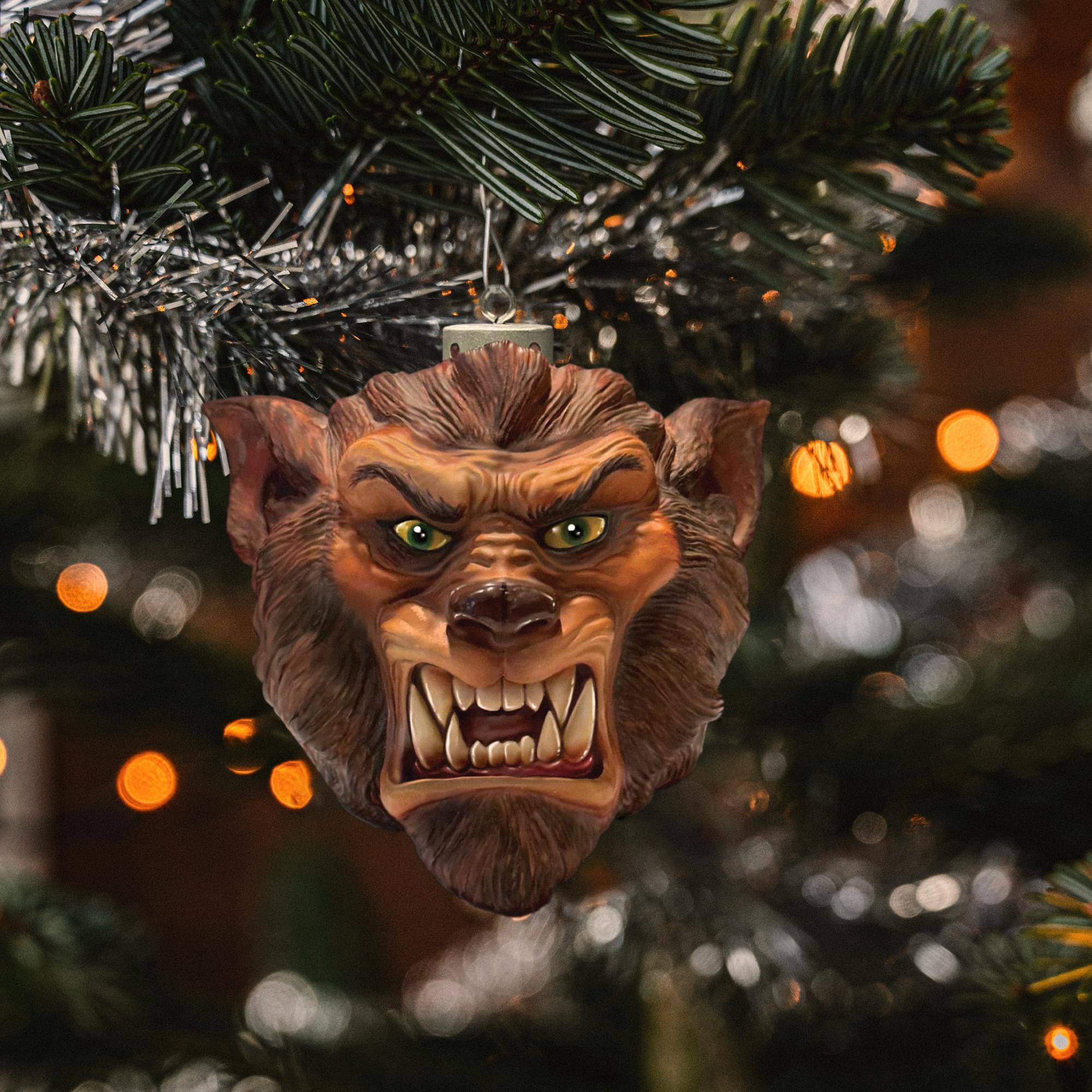 Alt View 2. Gorenaments - Len Simon's Gorenaments 3.5 Inch Horror Ornament Series 1 | Wolfie - Brown.