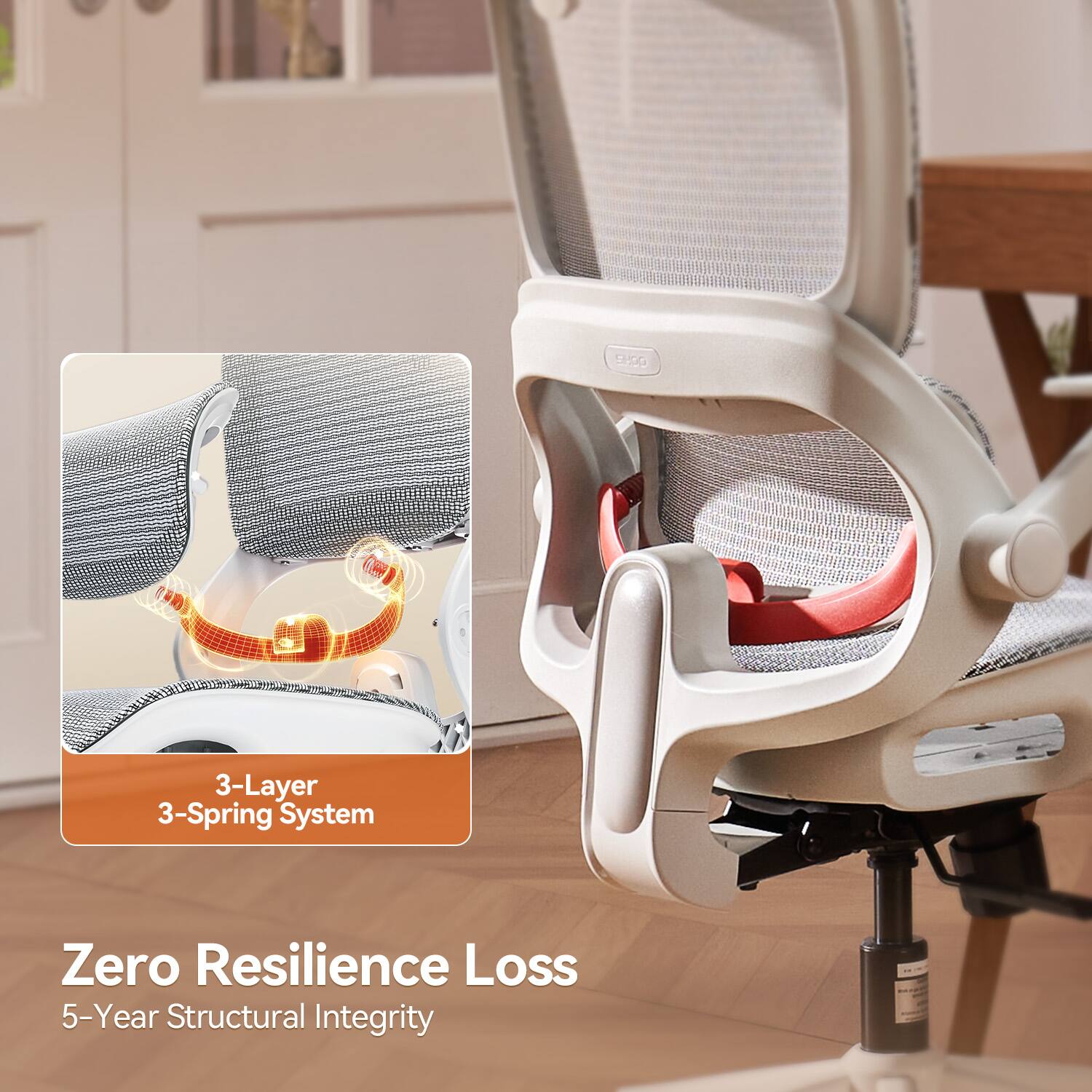 950 3-Layer 3-Spring System  
Zero Resilience Loss  
5-Year Structural Integrity