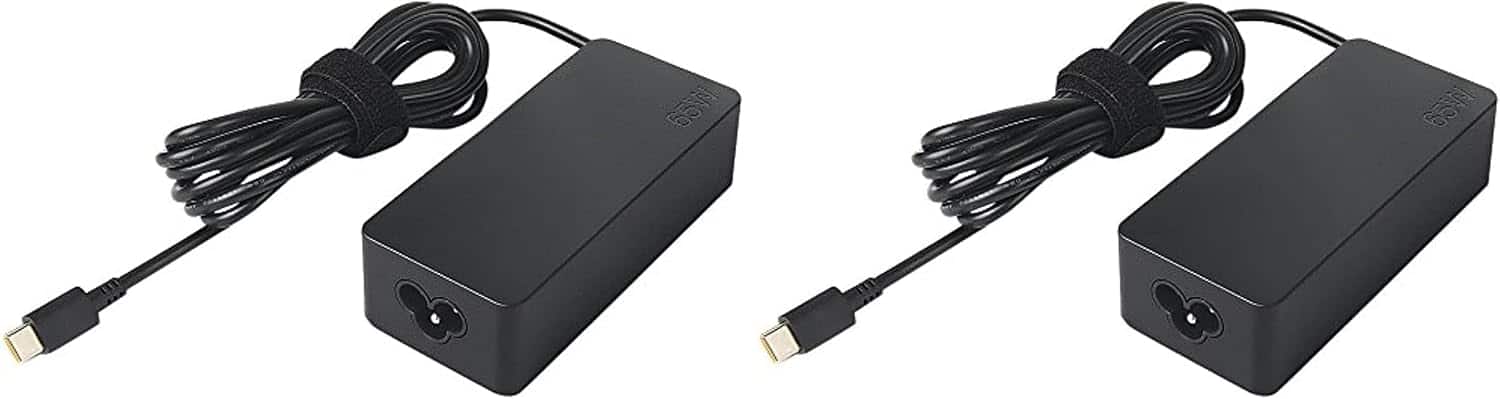 Bundle - Lenovo - USB-C Fast Charger and AC Power Adapter for Laptops, Tablets and Phones - Black