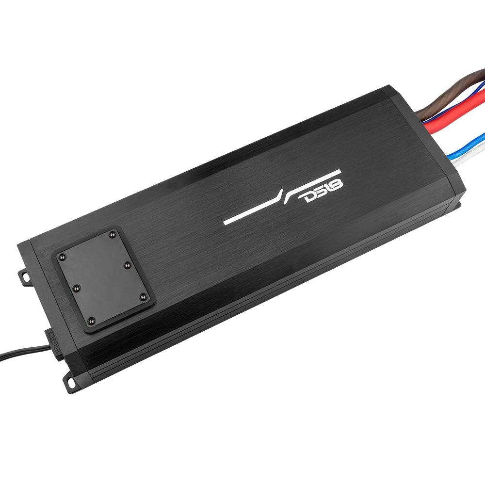 Angle. DS18 Audio - NXL-X 1-Channel Class D Car Amplifier with Marine Rating, 1500W RMS at 1 Ohm - Black.