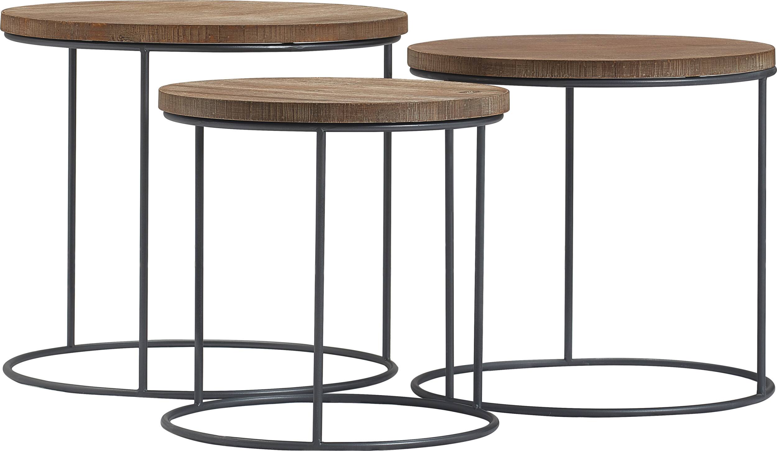 Alt View 12. Tommy Hilfiger - Berkshire Nesting Side Tables, Set of 3 - Distressed Wood.