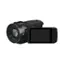 The image features a camera with a lens attached to it. The camera has a screen on the back, which is displaying a black screen. The camera is likely a video camera, as it has a 20x to 32x zoom lens. The camera also has a remote control, which can be used to operate the camera from a distance.