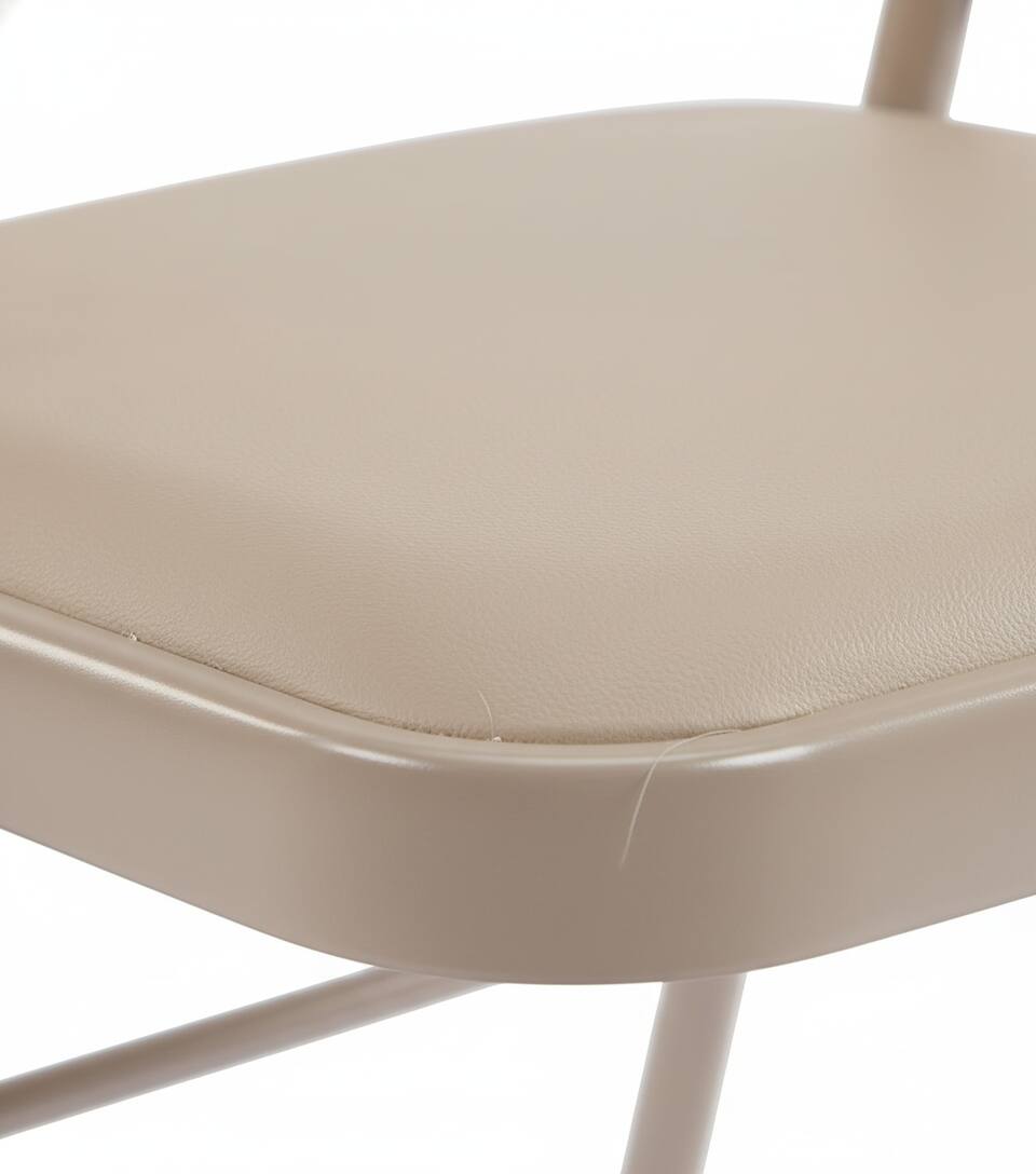 Left. AOITUN - Folding Chair 2 Pack Leather Padded for Daily Use - Comfortable and Portable Seating for Home or Office - Khaki.