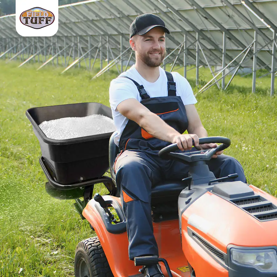 Tuff Field Field Tuff 12V ATV Hitch Mount Receiver 80 lb. Grass, Seed, Fertilizer ...