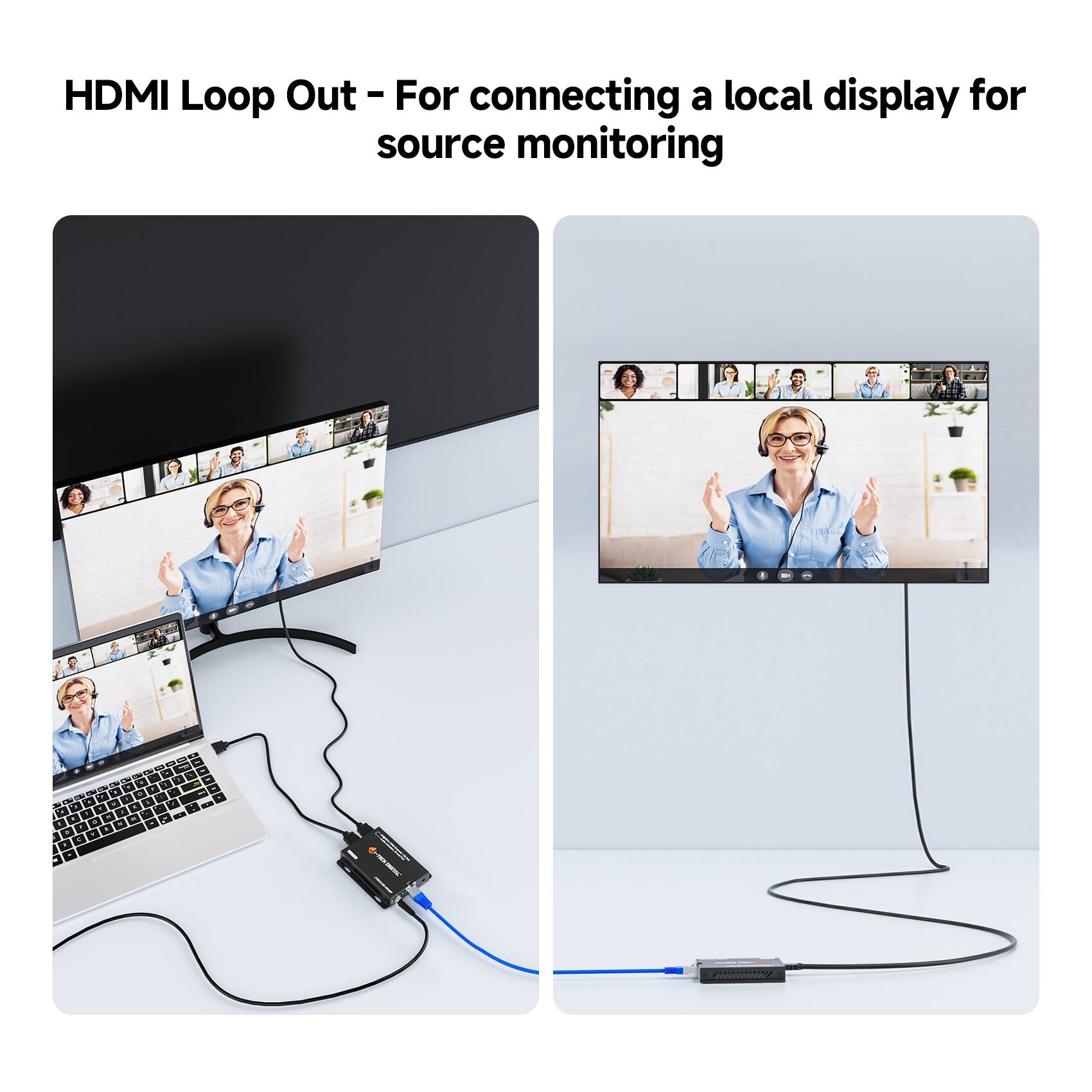 HDMI Loop Out - For connecting a local display for source monitoring