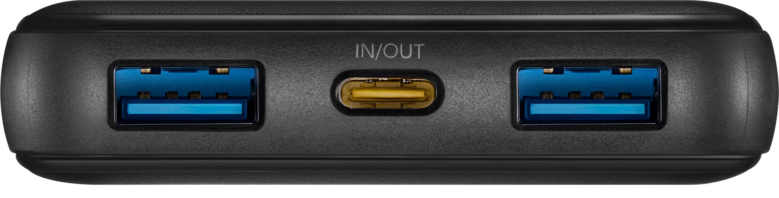 Alt View 2. Best Buy essentials™ - 20W 10,000mAh Portable Charger for Most Smartphones, Tablets and USB Devices - Black.