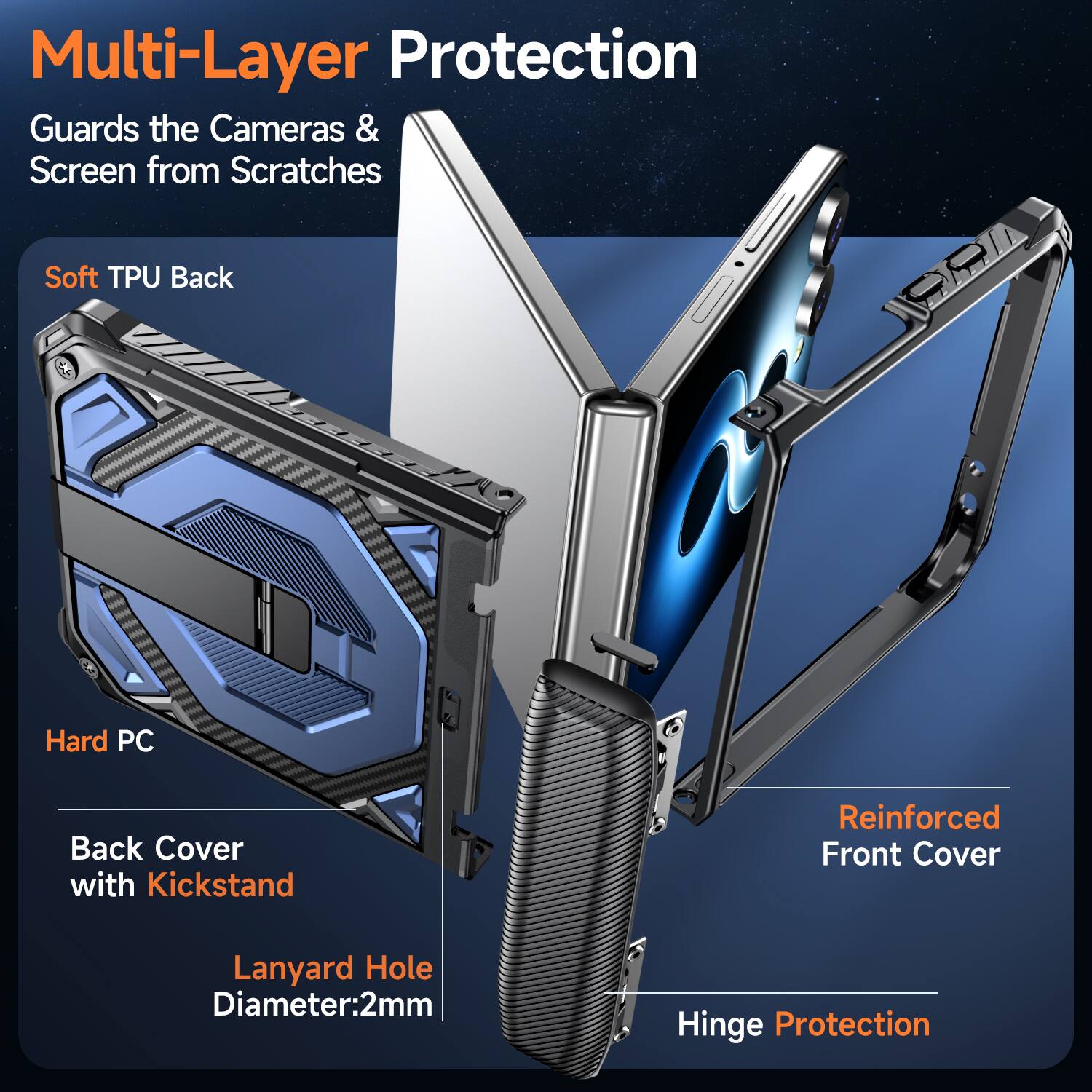 Dteck Heavy Duty Rugged Magnetic Case For Samsung Galaxy Z Flip8 ...