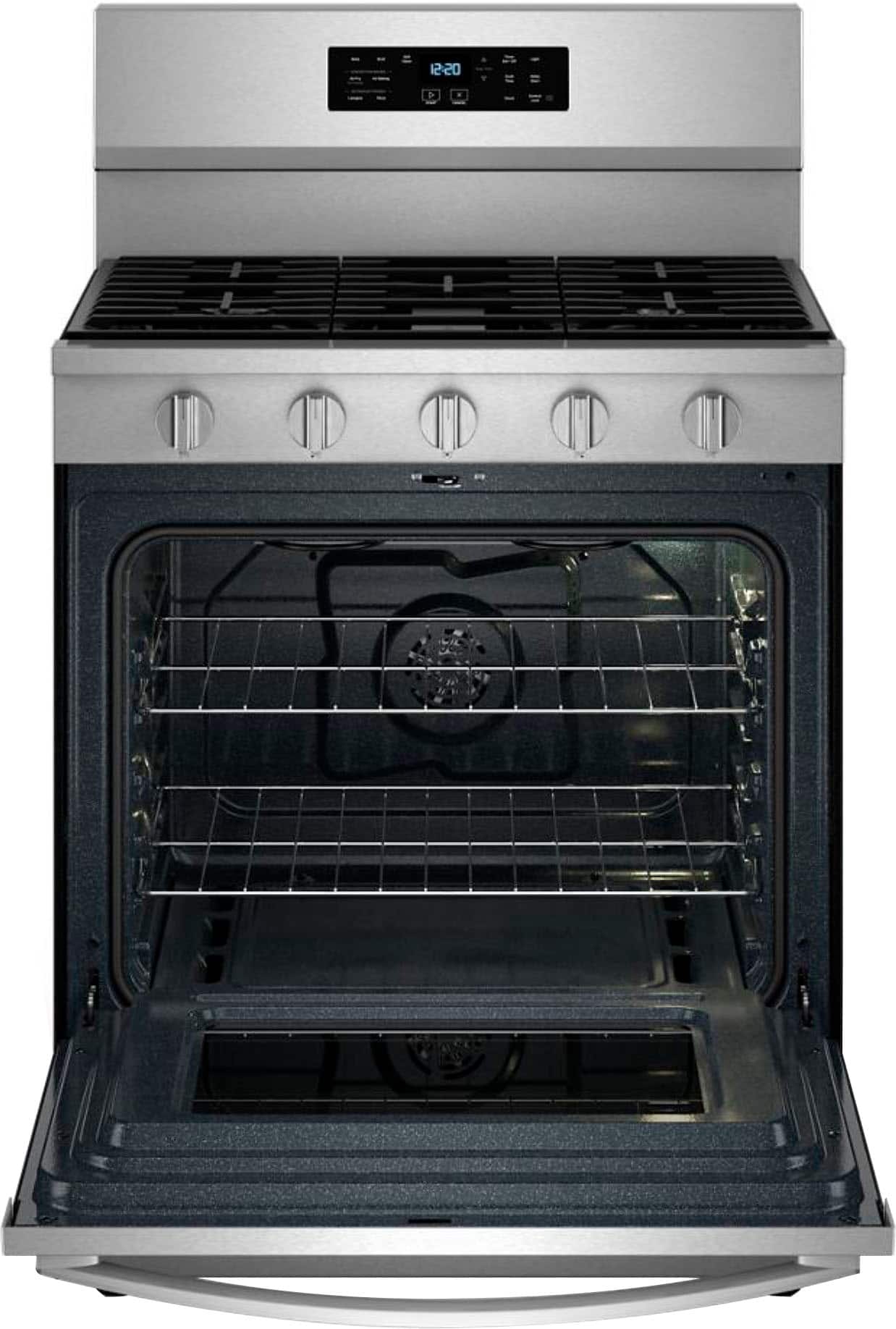 Alt View 3. Whirlpool - 5.0 Cu. Ft. Freestanding Single Gas Range with Air Fry and Air Baking - Stainless Steel.