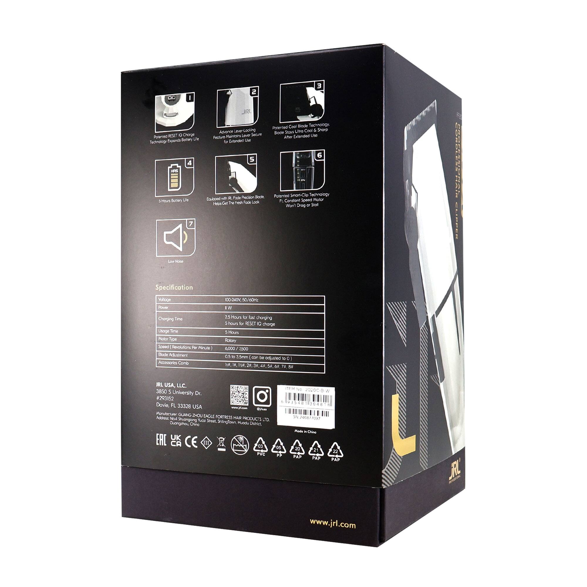 Sure, here is the corrected and grouped text from the image:

---

**Features:**

1. **Powering RESQ Technology**  
   - Provides 100% Battery Life

2. **Advanced Ultra-Safe**  
   - For Extended Use

3. **Powerful Ceramic Technology**  
   - Ultra Cool & Sharp  
   - For Longer Use

4. **5+ Hours Battery Life**

5. **Equipped with Full Protection Book**  
   - Helps Get the Best Foot Lock

6. **Powerful Ceramic Technology**  
   - For Longer Use

7. **Low Noise**

---

**Specification:**

- **Voltage:** 100-240V, 50/60Hz
- **Power:** 1 W
- **Charging Time:** 24 Hours for fast charging  
  5 Hours for RESQ to charge
- **Battery Time:** 5 Hours
- **Blade Adjustment:**  
  - 11.5 mm (Reduction for Men)  
  - 14.5 mm (Reduction for Women)
- **Blade Attachment:**  
  - 11.5 mm, 14.5 mm, 18