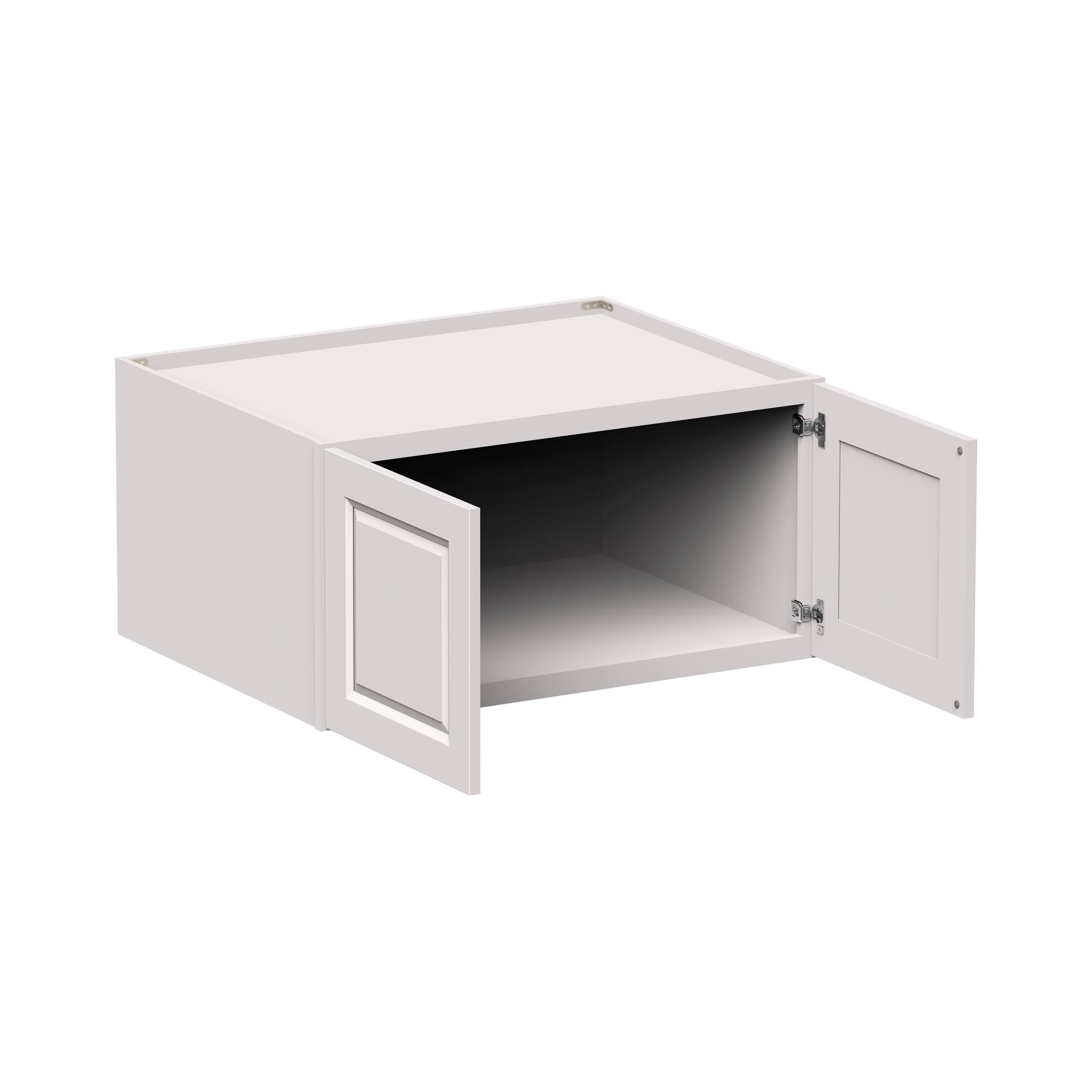 Front. Boyel Living - 36-in W x 18-in H x 27-in D Shaker Deep Kitchen Wall Cabinet with Soft-Close Doors - Glacier White.
