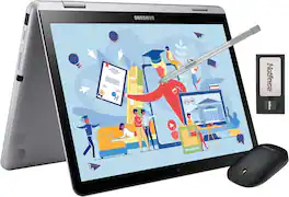 Samsung - 12.2" FHD 2-in-1 Touchscreen Chromebook Plus Laptop,Intel Dual-Core,4GB RAM,64GB eMMc,128GB Docking Set - Silver