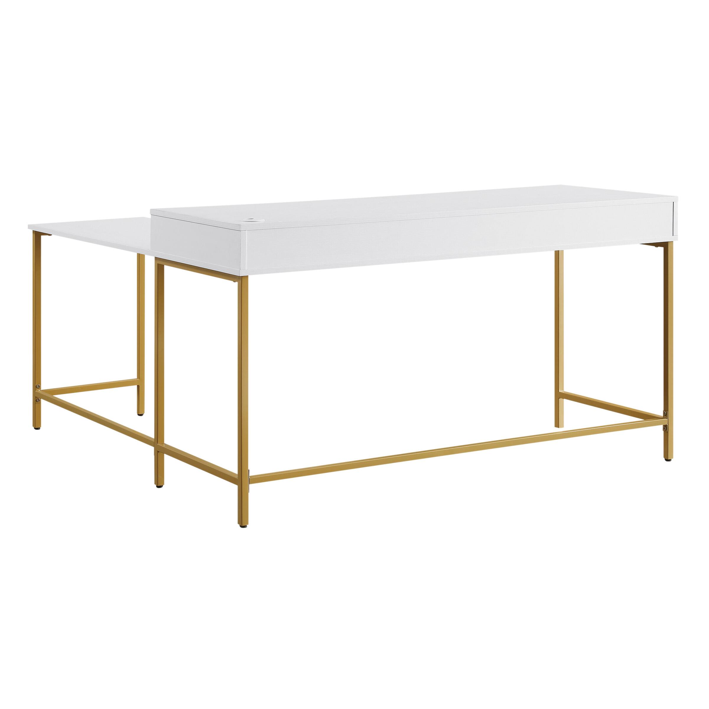 Alt View 11. OSP Home Furnishings - Modern Life Desk in White - White.