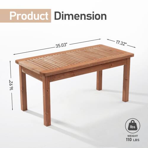 Product Dimension: 35.03" x 17.32" x 16.92"  
Weight: 110 LBS
