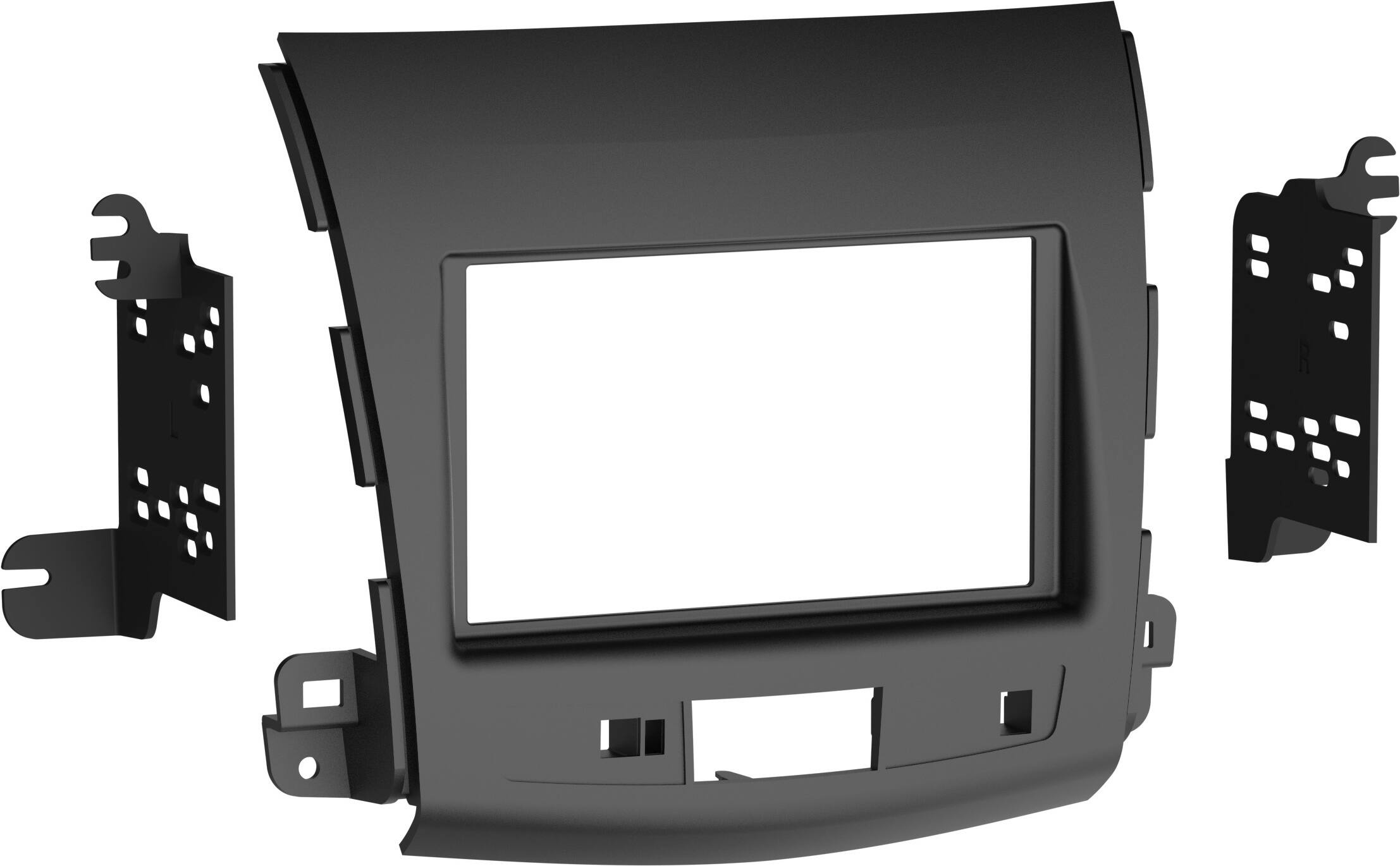 Angle. Metra - Dash Kit for 2007-2013 Mitsubishi Outlander Vehicles - Matte Black.