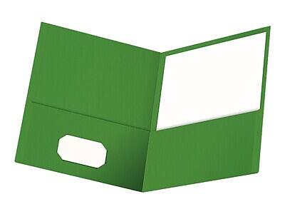 Alt View 1. Oxford - Oxford 2-Pocket Presentation Folders, Green, 25/Box (OXF 57503) - Green.