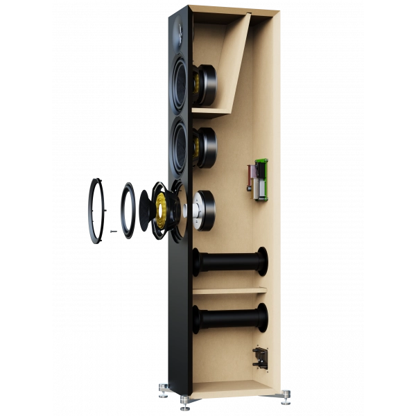 Back. ELAC - ELAC Debut 3.0 - 6.5" Floor Speaker (Walnut) DF63-WN - Walnut.