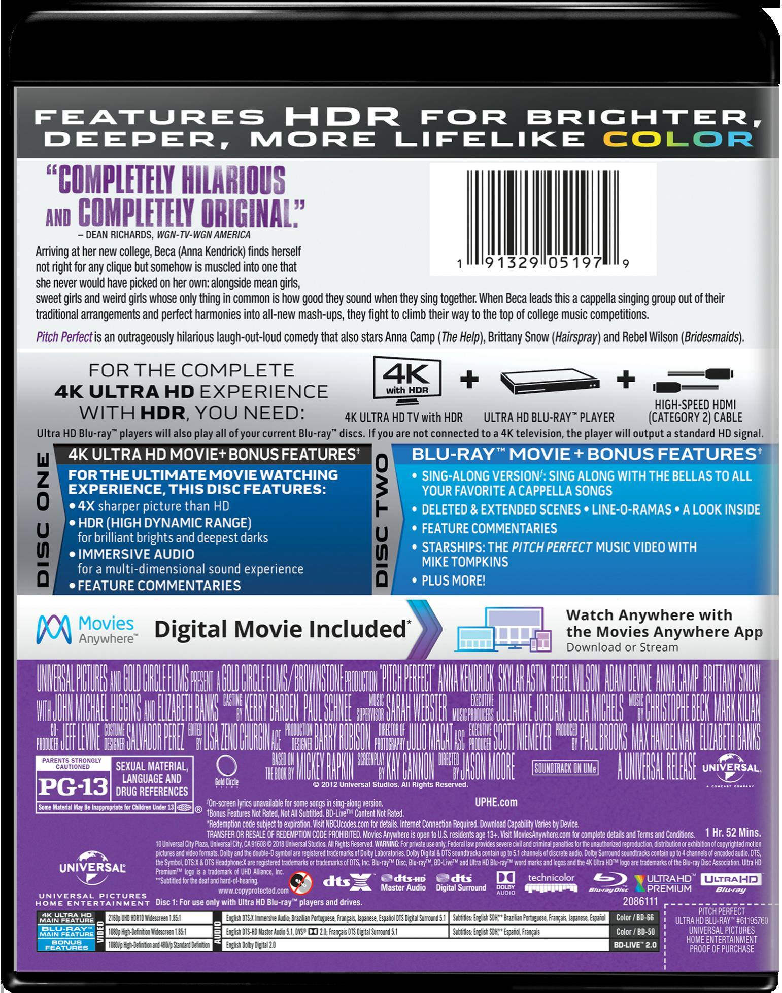 Angle. Pitch Perfect   - 4K Blu-Ray.