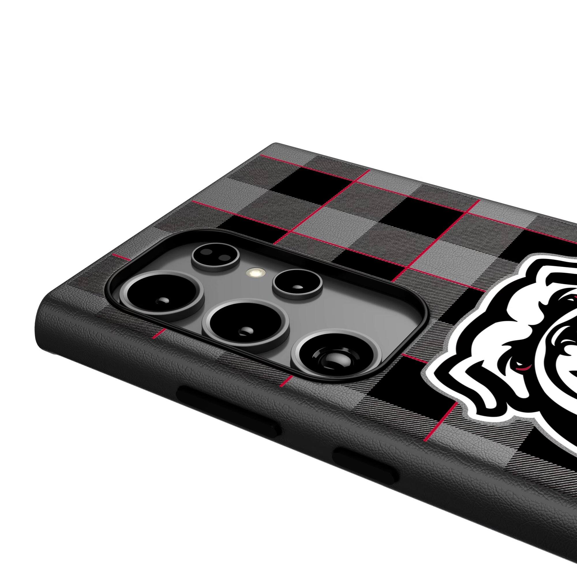 Alt View 3. Keyscaper - Georgia Bulldogs UGA Galaxy Magnetic Bump Case - S24 Ultra - Black.