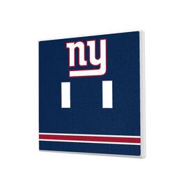 Keyscaper - New York Giants Stripe Double Toggle Light Switch Plate - Multicolor