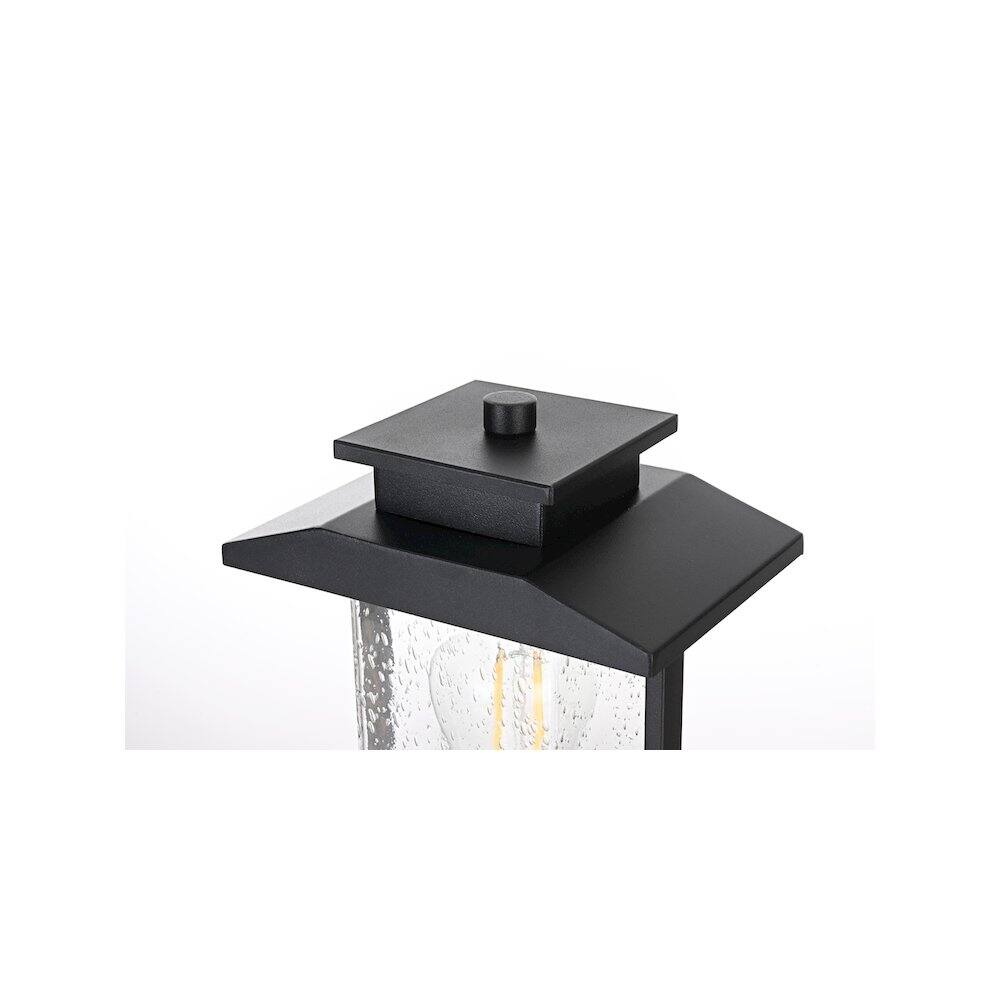 Alt View 2. Elegant Lighting - Tioga 7 inch Outdoor Pendant in Black - Black.