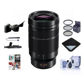 Bundle - Panasonic - Lumix G Leica DG Vario-Elmarit 50-200mm F/2.8-4 Aspheical Lens for Micro 4/3 - with 62mm Filter Kit,