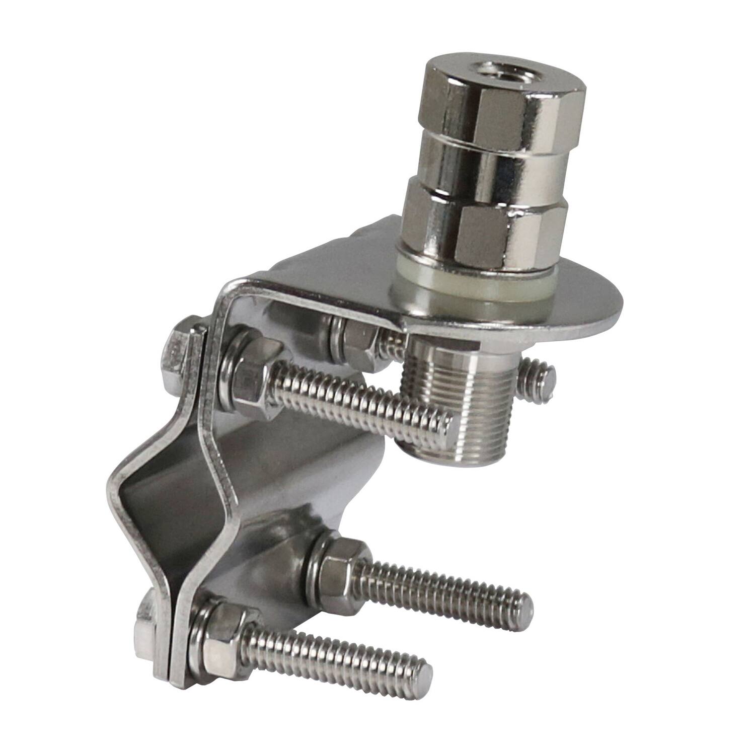 Alt View 2. Tram - 140 to 170 MHz VHF/430 to 450 MHz UHF 17.25" Tall Pre-Tuned Dual-Band Amateur Antenna with Stainless Steel Mirror Mount - Black.