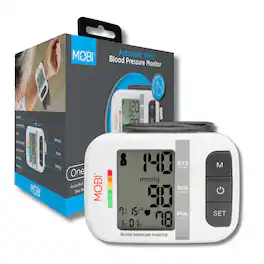 MOBI - Health Automatic Wrist Blood Pressure Monitor - White