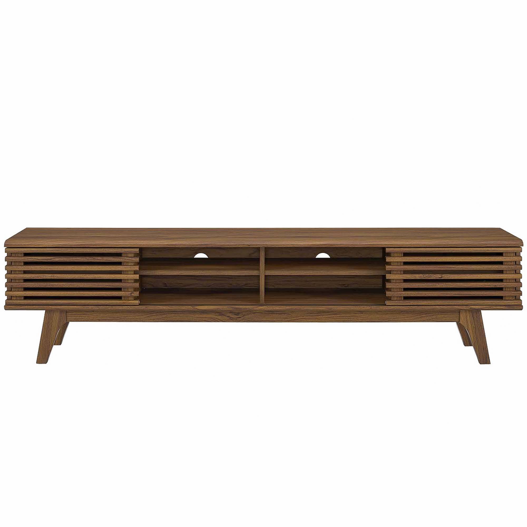 Back. Modway - Render 70" Entertainment Center TV Stand by Modway - Walnut Walnut.